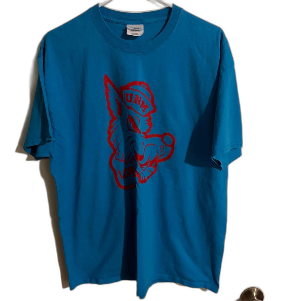 PORT & COMPANY T-shirt Men XL Blue UNM Lobos Mascot Graphic University